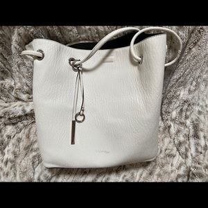 Calvin Klein black and white reversible tote